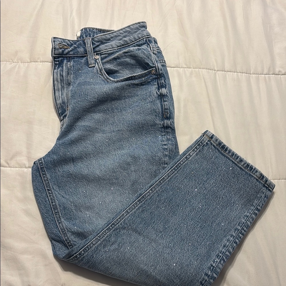 Edgely/ Maurice’s Sparkle slim straight high rise jeans